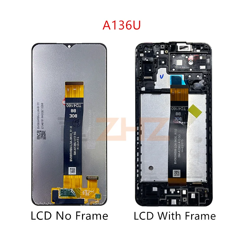 For Samsung Galaxy A13 5G A136 LCD Display Touch Screen Digitizer Assembly With Frame for Samsung A136 Screen Replacement repair