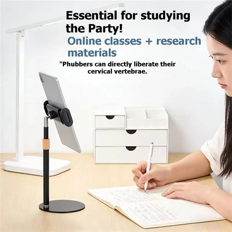 A13E-Desktop Stand 360° Adjustable Mobile Phone Tablet Holder Length Angle For Binge-Watching Live Streaming Video