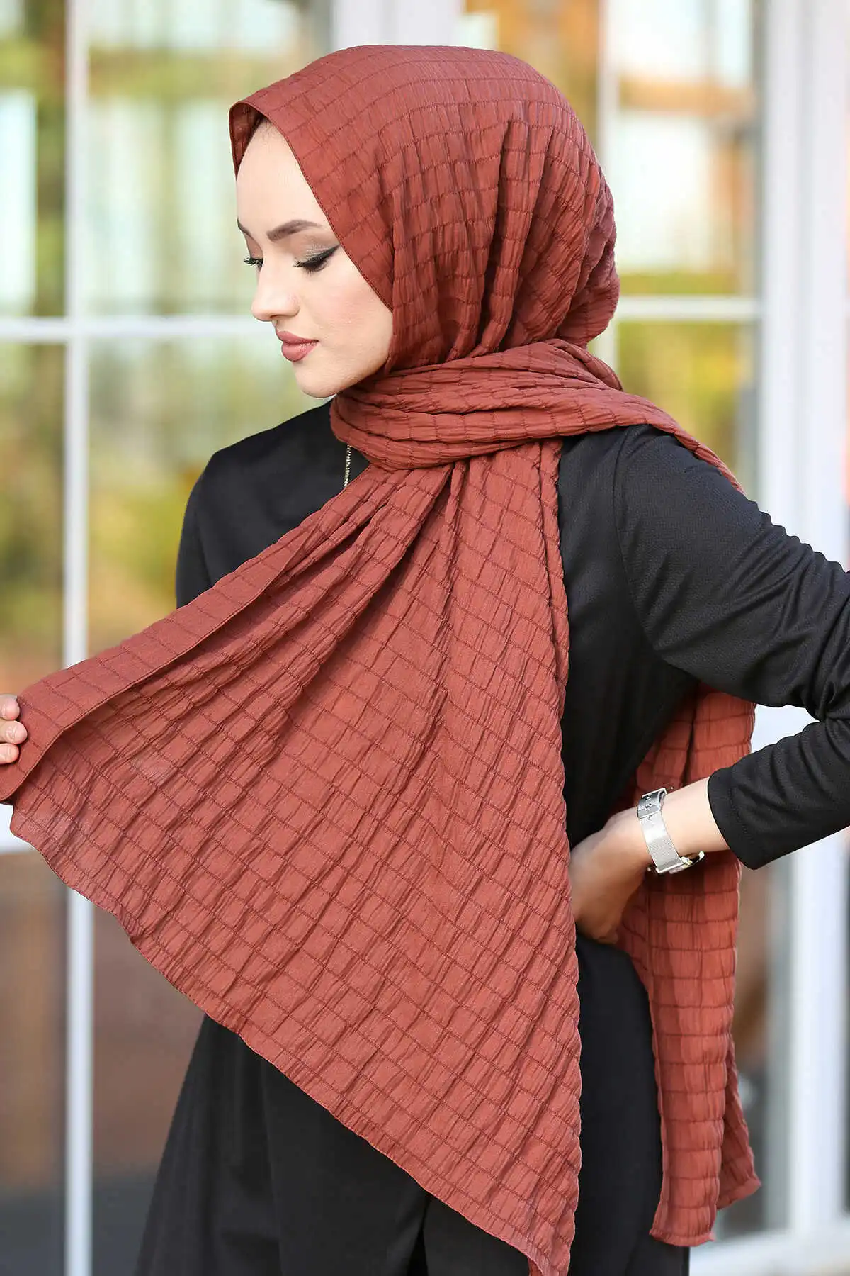 Piantina scialle E-Tile inverno autunno 2021 donne musulmane Hijab foulard tacchino islamico