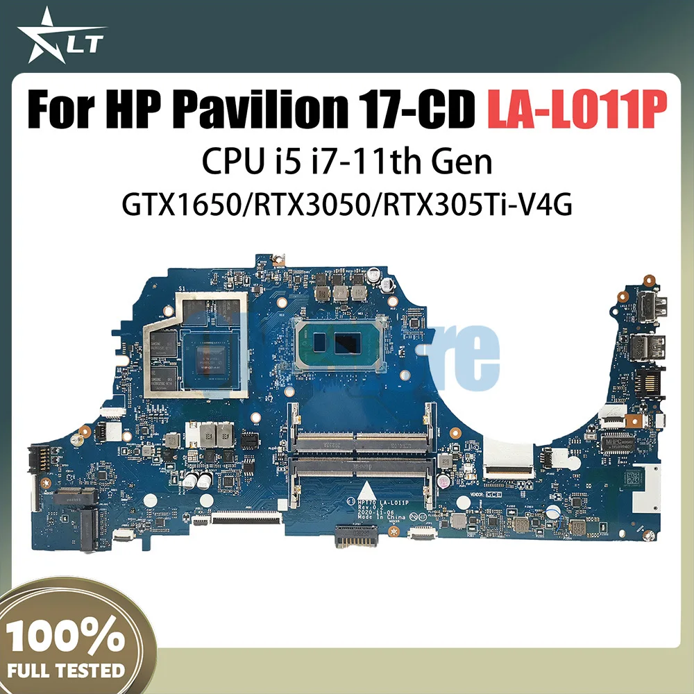 LA-L011P Notebook Mainboard For HP 17-CD Laptop Motherboard i5-11300H i7-11370H RTX3050 RTX305Ti M53288-601 M43267-601 V4G