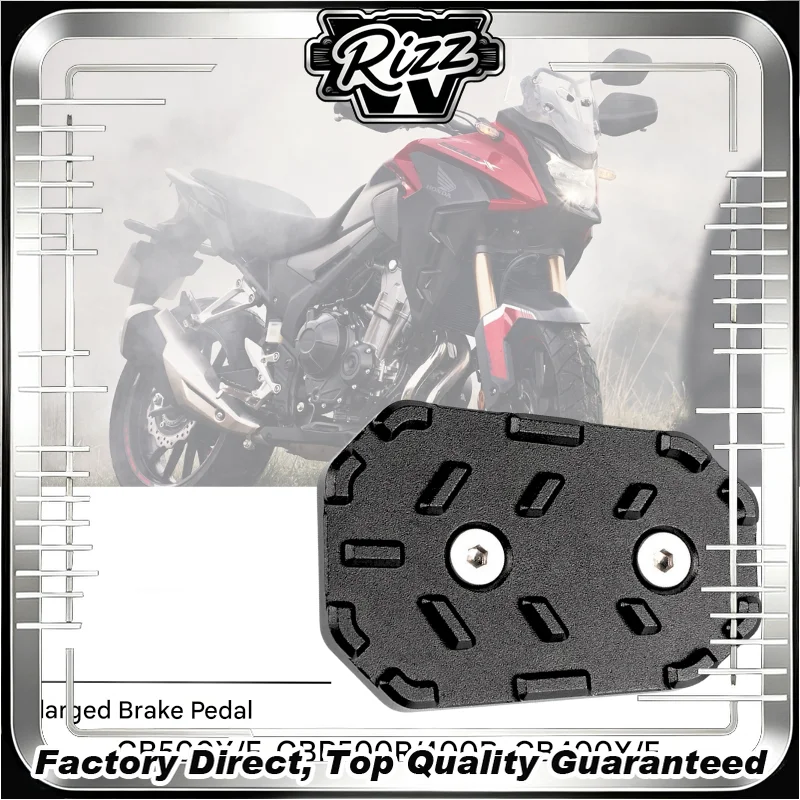 FOR Enlarged Anti-Slip Brake Pedal for CB500X/F CBR500R/400R CB400X/F Widened Aluminum Footpeg Modification Parts Motorcycle