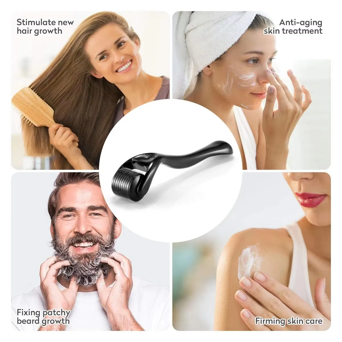 540 Micro Needles Derma Roller for Skin,Beard & Hair Growth,0.2mm\\0.25mm\\0.3mm,Face Roll Tool,Professional Facial Skincare Tools