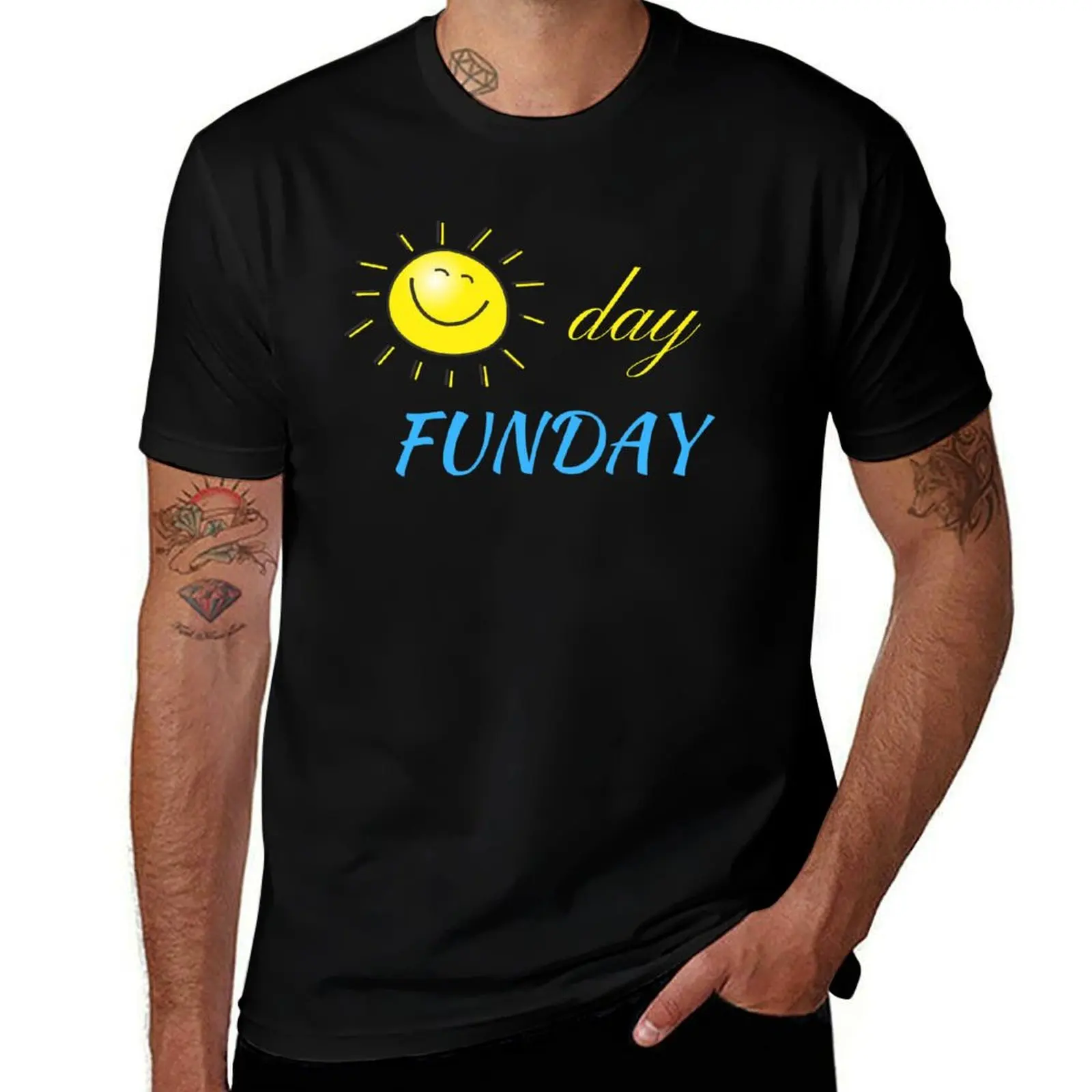 Sunday funday on Sunday brunch T-Shirt street wear sweat cotton man t-shirts summer 2025 mens t shirts