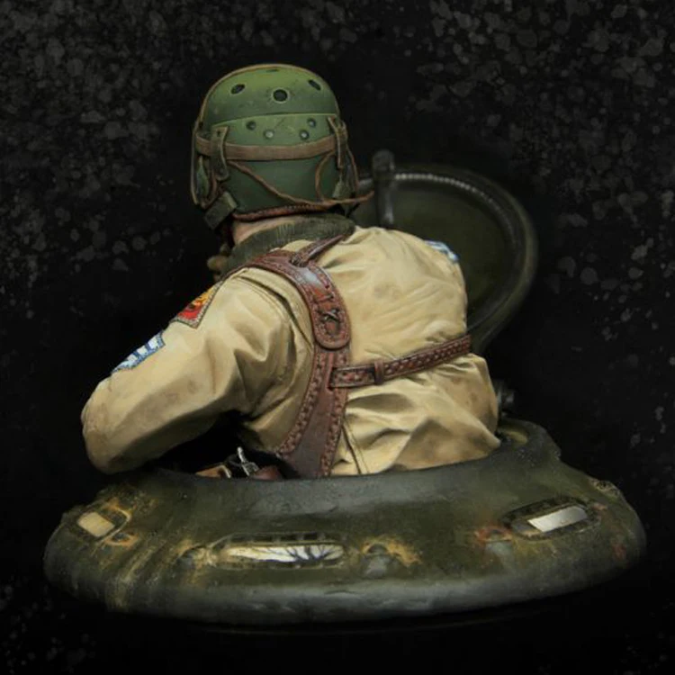 1/9 U.S. Sherman Commander, Normandy 1944, Resin Model Bust GK, soldiers, Unassembled and unpainted kit