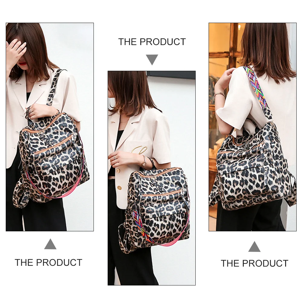 1Pcs Student Backpack Leopard Printing Large Capacity Fashion Travel Book Bag Shoulder Bag Backpack Schoolbag Schoolbag