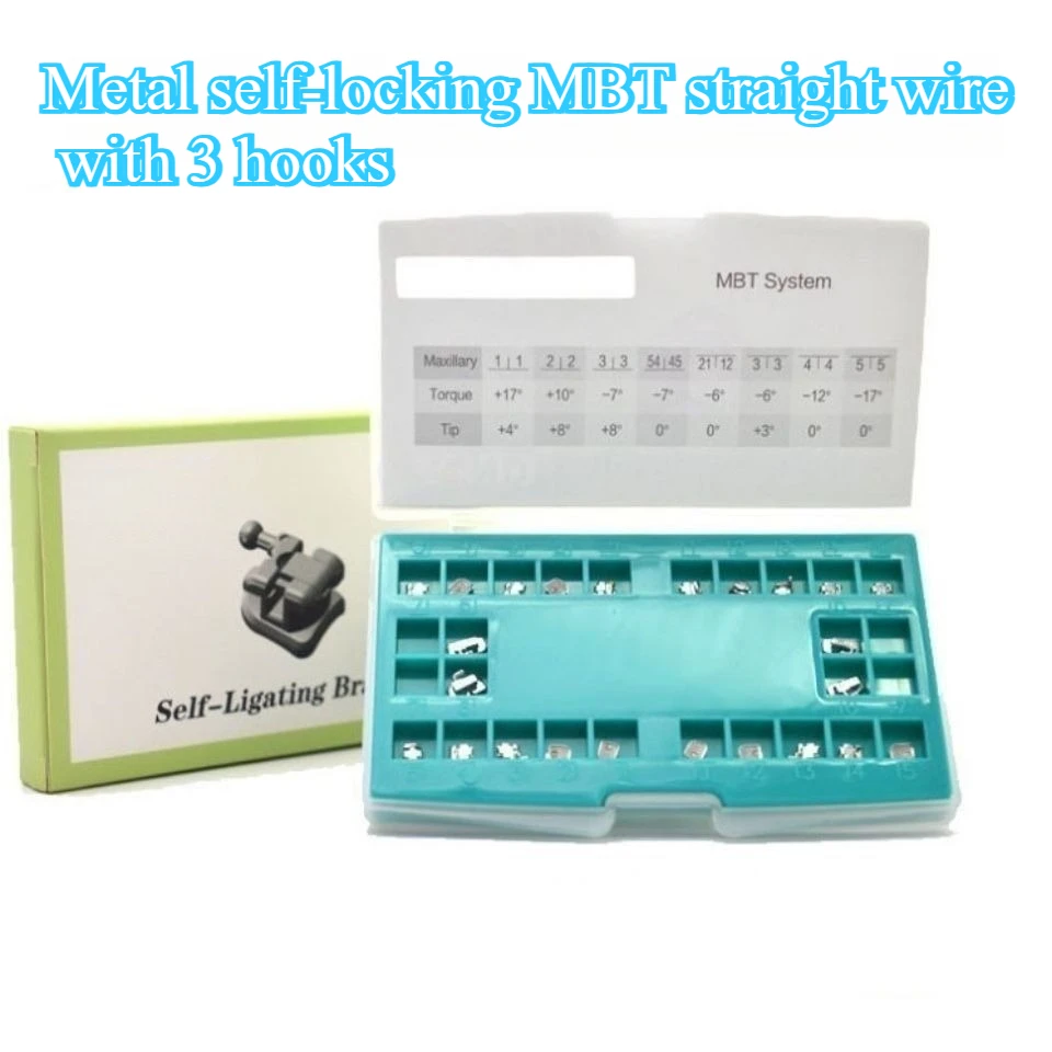 

1Box Dental Tool Self-locking Bracket Metal Orthodontic Materials Straight Wire Arch MBT Mesh Bottom Mini Orthodontic Treatment