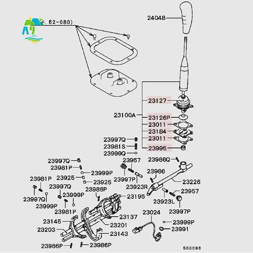 A09E-M/T Gearshift Level Assy Fit For Mitsubishi Pajero Montero II 2Nd V31 V32 V33 V43 MR110456 MR567088 MD739289 MR110604