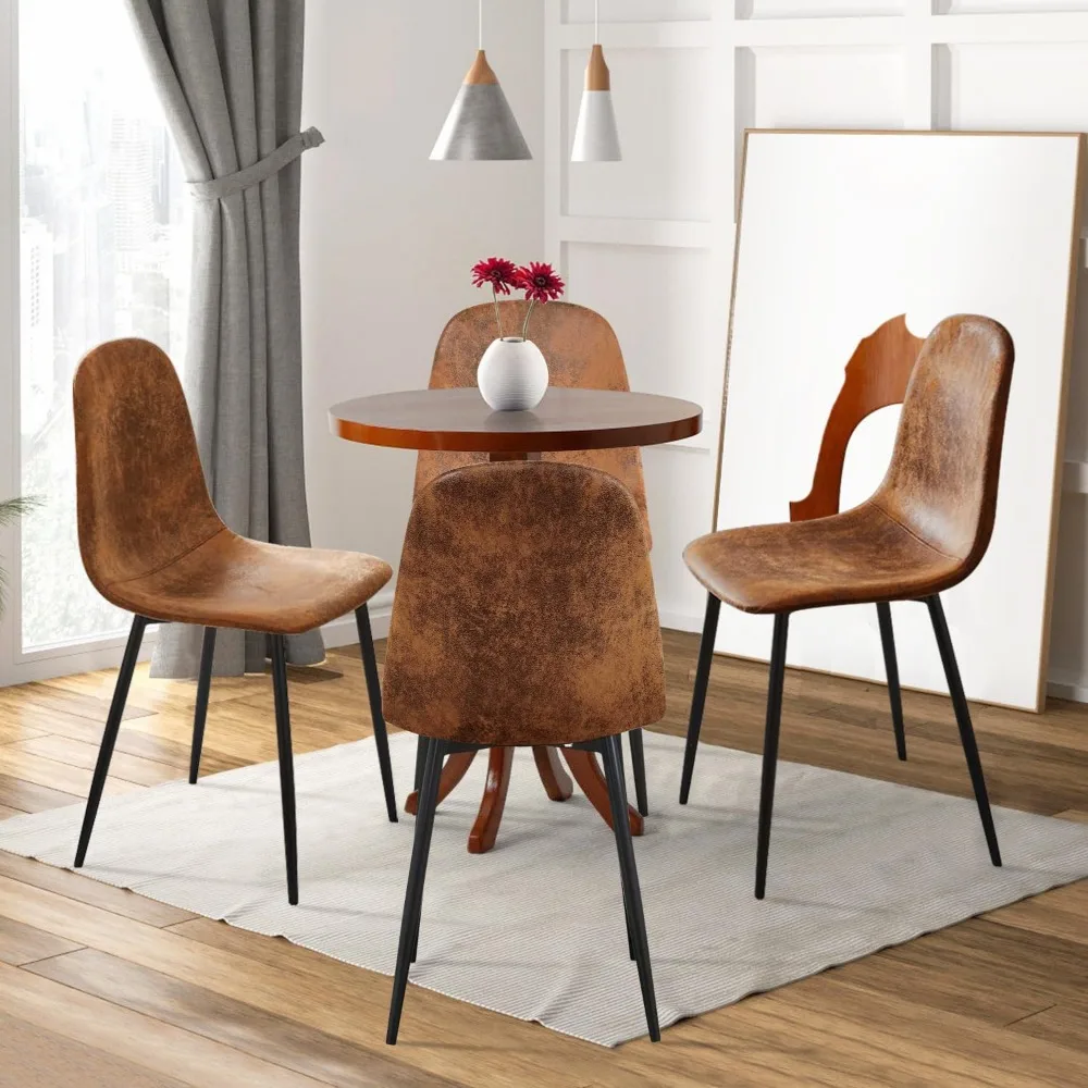 Dining Chairs Comfortable Upholstered Side Seating Armless for Home Kitchen Bedroom Living Room Guest Restaurant Cafe