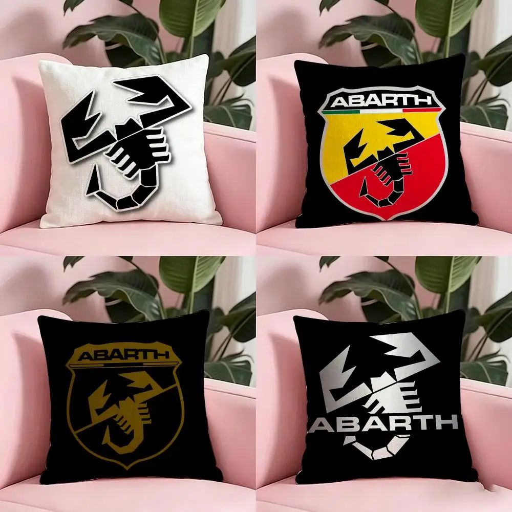 Peripheral Brands A-Abarth Cushion Cover Anti-dustmite Pillowcase Invisible zipper silky short plush Sofa cushion cover