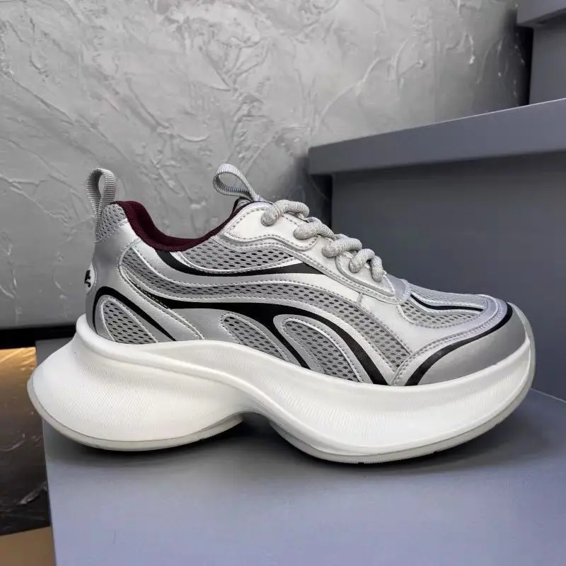 

Модные мужские кроссовки на платформе, новая дышащая сетчатая обувь для папы, универсальная удобная повседневная обувь на мягкой подошве, Tenis De Hombre 2025