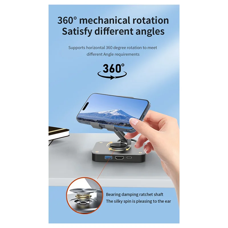 Aluminum Alloy Folding Rotating Stand Docking Station Game Switch Console Base 4K HD Projection Screen Docking Station