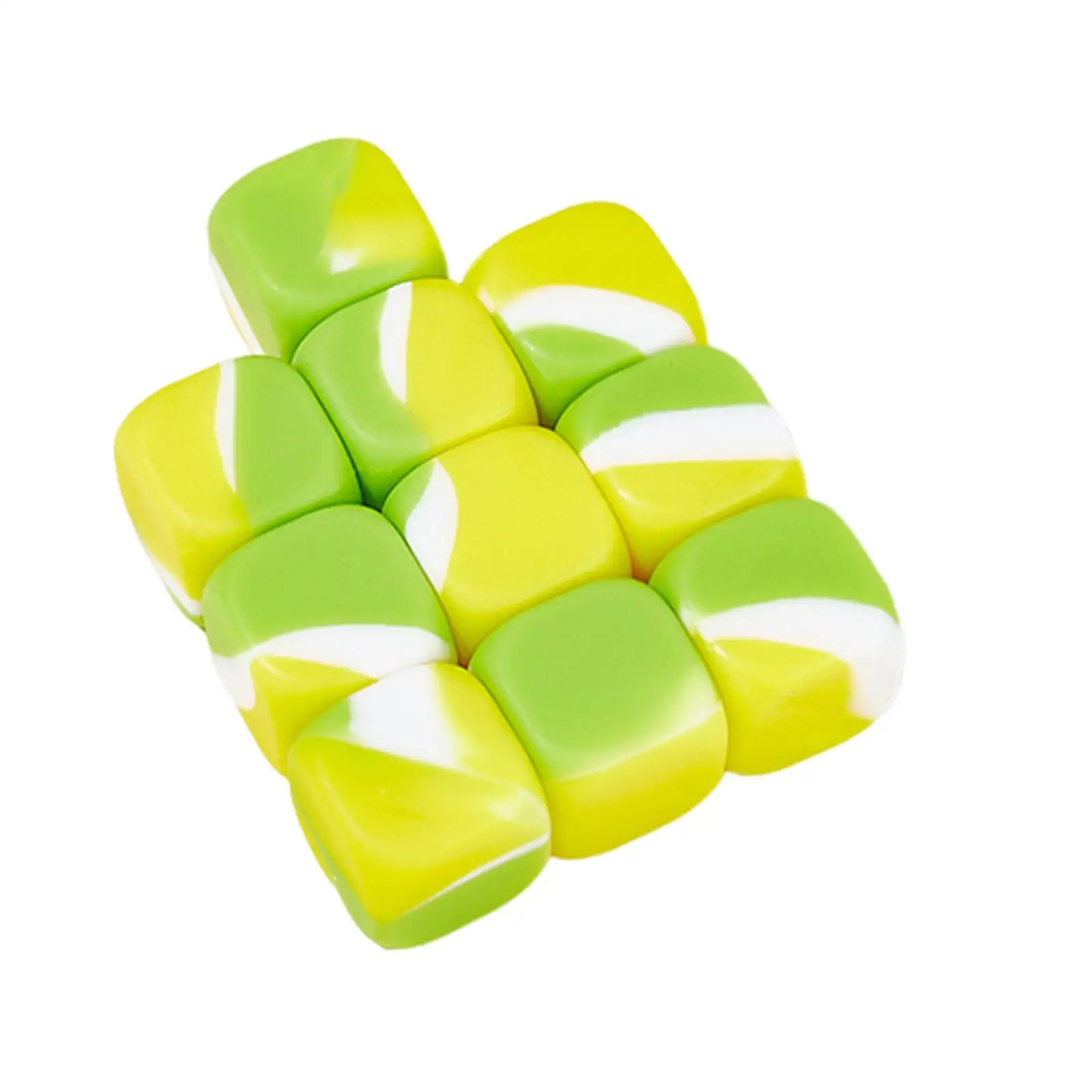 Blank Dice 16mm Silicone Six Sided Cubes DIY Stickers Counting Teaching Building Blocks for Classroom Board Game