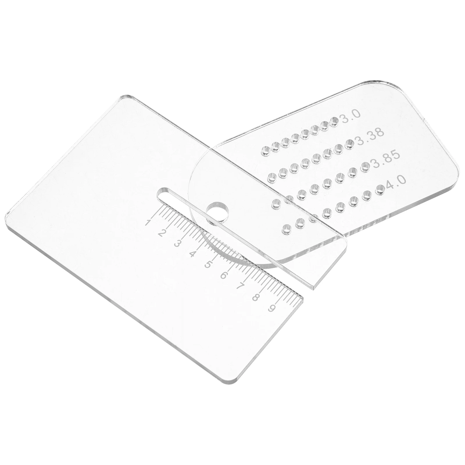 

2pcs Multifunctional Punch Distance Tool Adjustable Stitching Ruler Precision Marking Guide For Diy Leathercraft Sewing