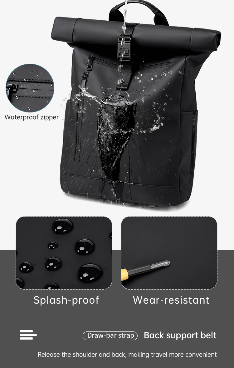 Travel Men  Laptop Backpack Vacuum Compression Backpack Business Large Capacity School Backpack Expand Outdoor Backpack