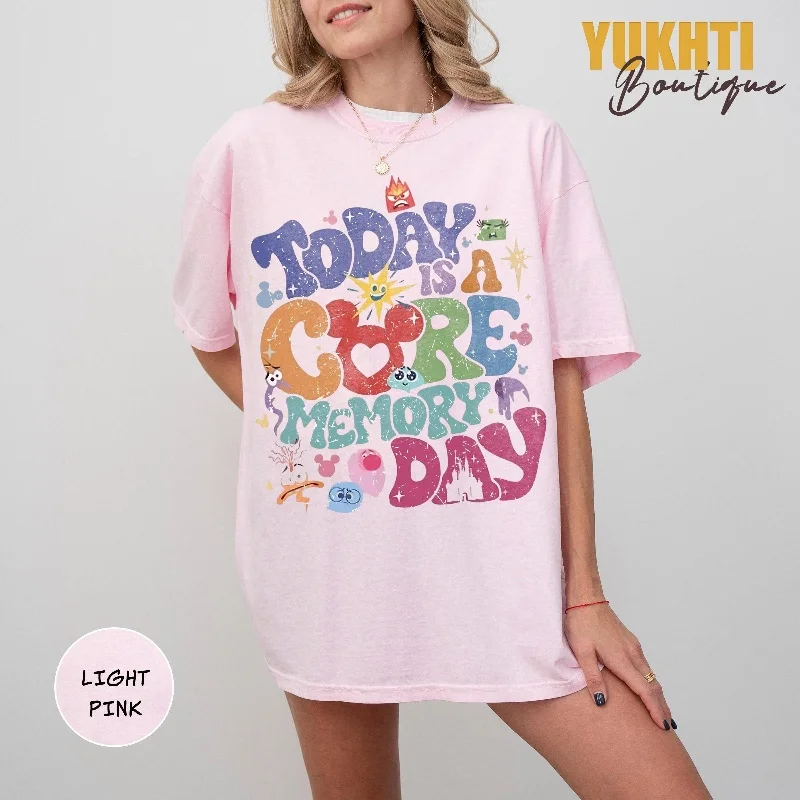 

2025 Disney Inside Out 2 Double-sided 3D Printed T-shirt, Emotion Characters, Core Memory Concept 100% cotton printed T-shirt