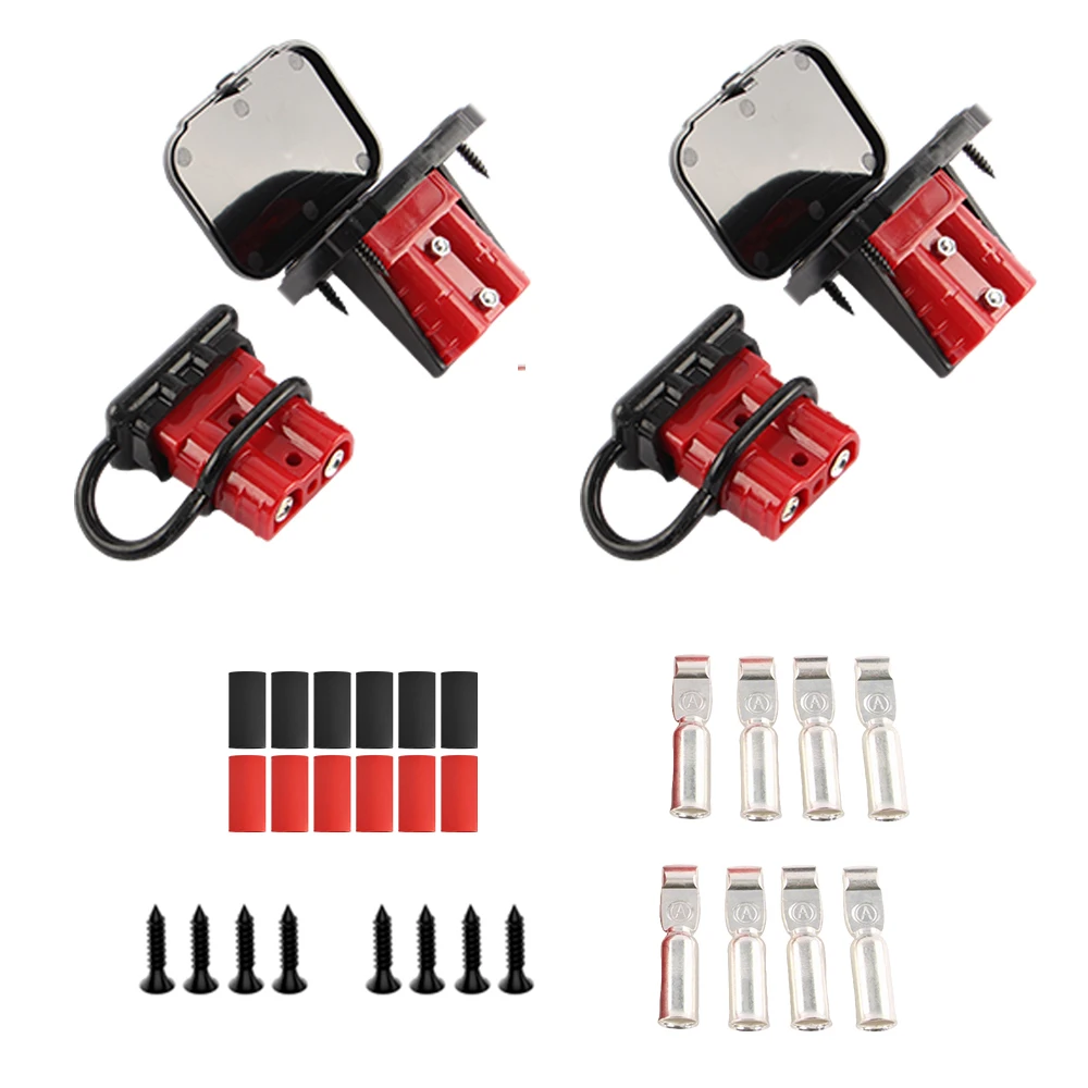 2/4er-Pack 50A 120A 175A Batterieladeanschluss-Set 600V Schnellstecker Autobatterie-Stromanschlüsse Gabelstapler-Kabelverbinder