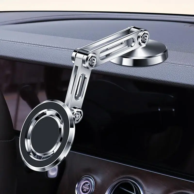 Magnetic Phone Holder For Car Foldable Dashboard Phone Mount 360 Degree Rotation Cell Phone Car Mount Phone Stand For Car