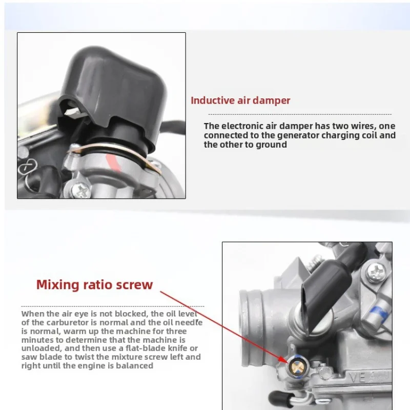 مكربن دراجة نارية من نوع الدواسة، مناسب لسيارة Honda وJia Ying وXizhi وXunjun وDA Gong Zhu وWH125T-3A-5A ونماذج أخرى.