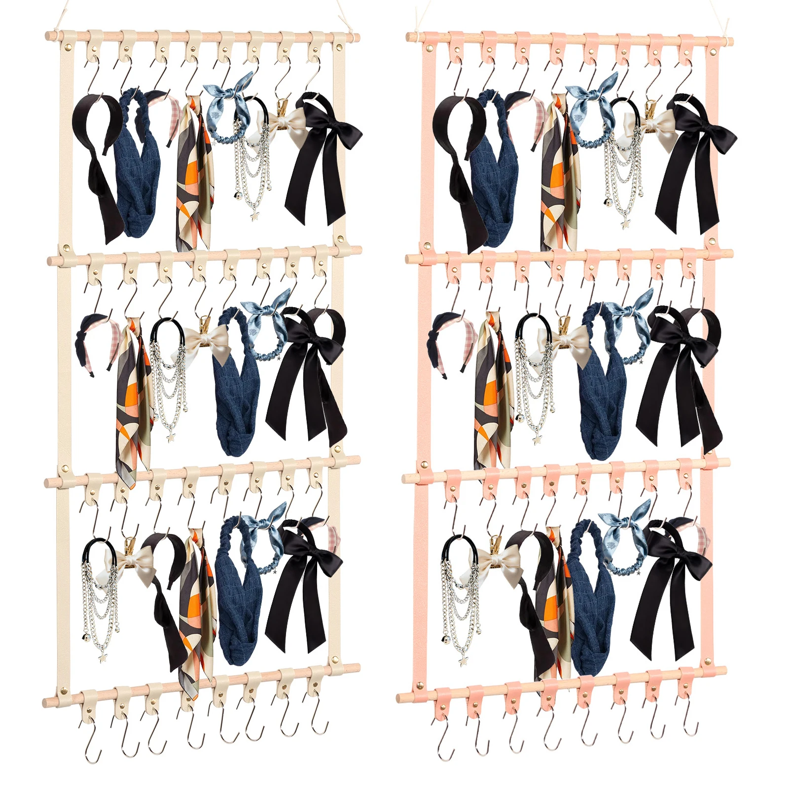 

Hair Bows Holder Large Capacity Headband Organizer Wall Hanging Hair Clip Storage Jewelry Accessory Decor