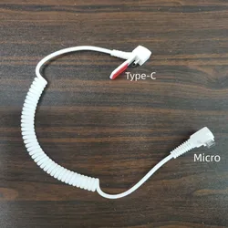 Multi-Poort Mobiele Telefoon Anti-Diefstal Alarm Korte Draad Veerdraad Micro-Type Interfacekabel