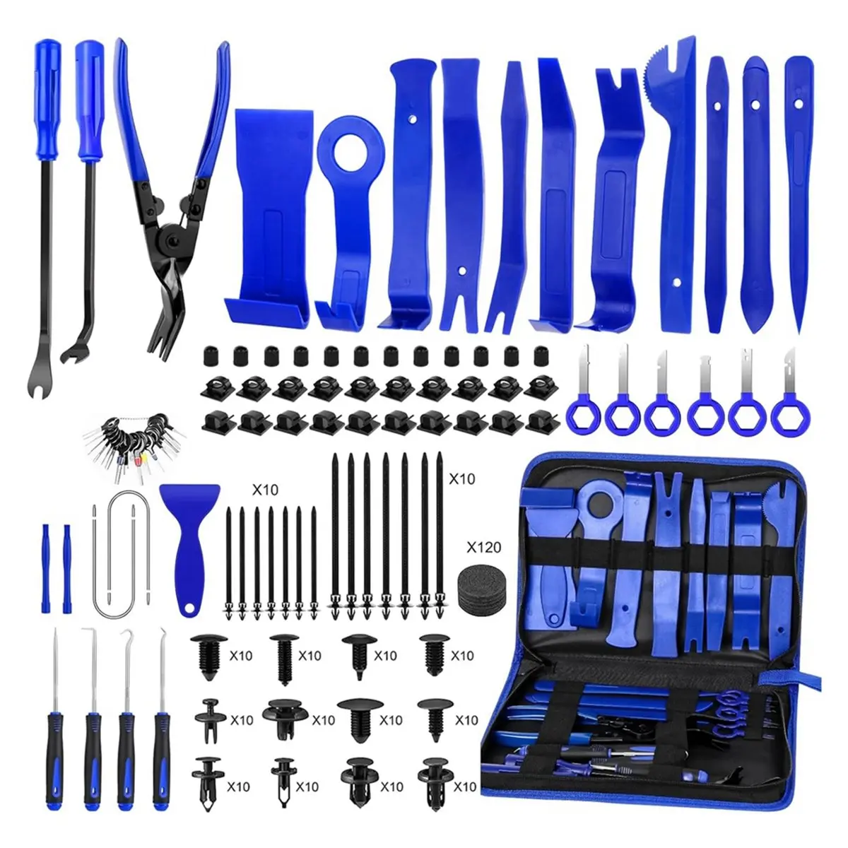 New Arrival@@ Fashion  352Pcs Car Trim Removal Tool Kit, Auto Door Panel Pry Tool with Fastener Clips & Storage Bag for Automot