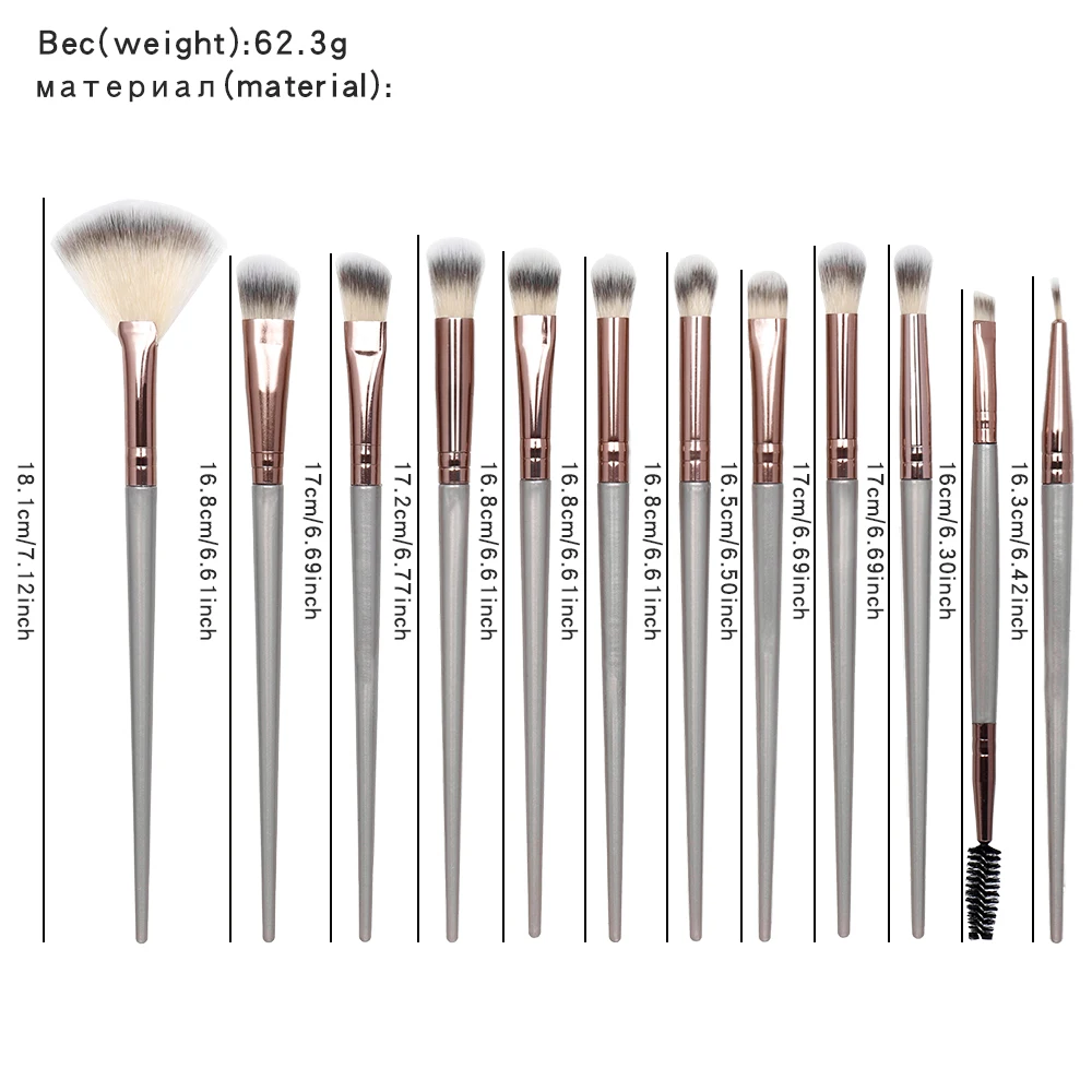 12pcs/Set Hot Sell Makeup Brushes Set Eye Shadow Blending Eyeliner Eyelash Eyebrow Blush Make Up Brush Tools