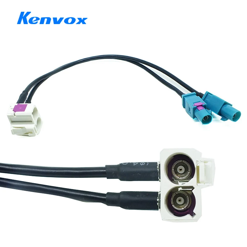 Adaptador de diversidade de antena aérea de rádio duplo para Fakra RNS RCD 210 310 510 para Skoda