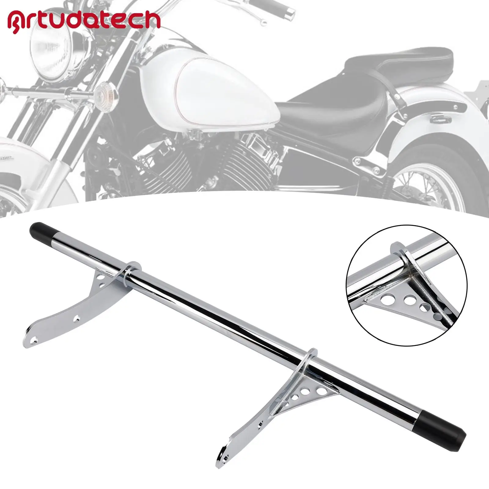 Artudatech Engine Guard Crash Bar Frame Bumper Chrome for Yamaha Xvs400/650 Vstar 98-25