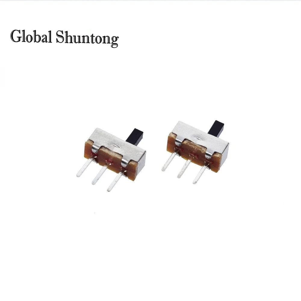 10pcs Interruptor on-off mini Slide Switch 3pin SS12D00 SS12D00G3 1P2T 2 Posição interruptor de Alta qualidade comprimento do Punho: 3MM