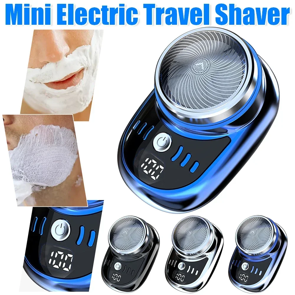 Mini rasoir électrique pour hommes, aste par USB, étanche, portable, poignées de voyage, rasoir amovible, tondeuse à barbe et à cheveux, cadeau