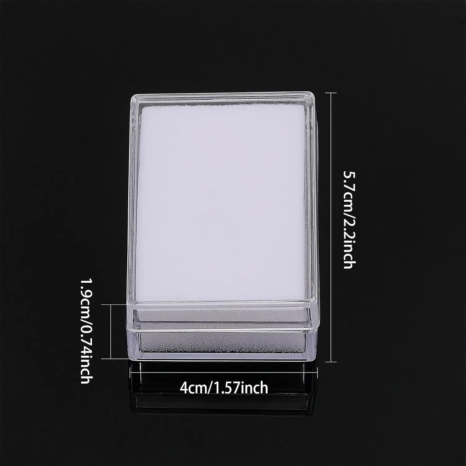10Pcs 2Colors Clear Gemstone Box Small Loose Diamond Gemstone Display Case Plastic Containers Holder with Clear Top Lids and