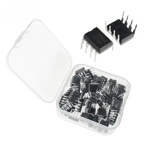 Takefast 10/25/50/100/500PCS Circuiti integrati NE555 NE555P DIP-8 Kit chip IC