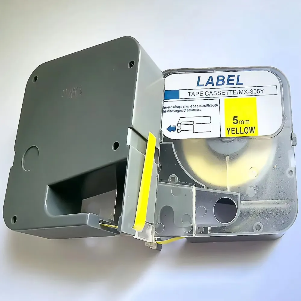 

LM-MX312W 5 мм 9 мм 12 мм*8 м белая/желтая этикеточная лента для принтеров маркировки проводов LM-380E, LM-390A/PC, LM-370E, принтеров для маркировки трубок