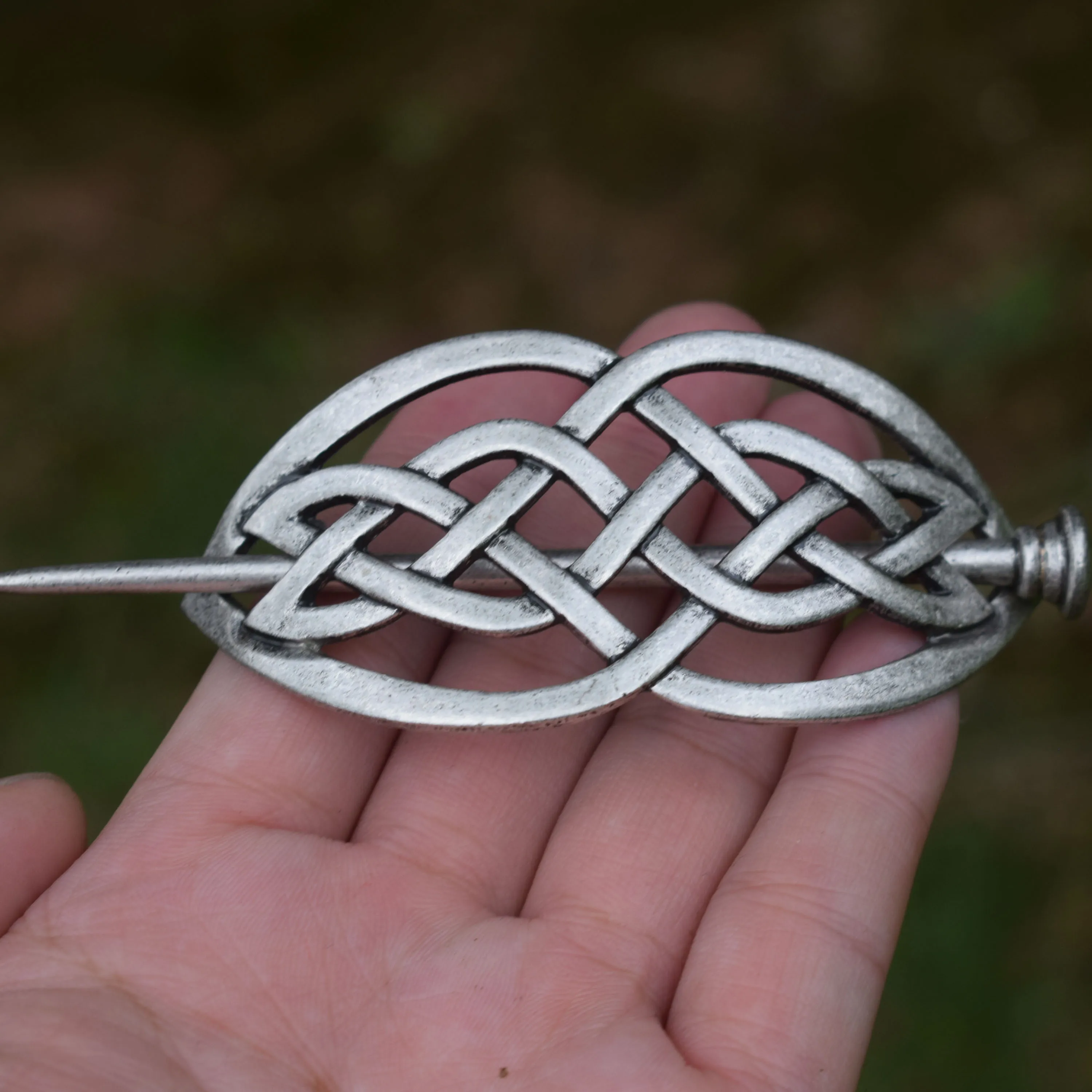 Norse Viking Celtic Knot Hair Pin Barrette Hair Pin  Antique Hair Clip Pin Norse Nordic Thor Odin Freya Scandinavian Gift