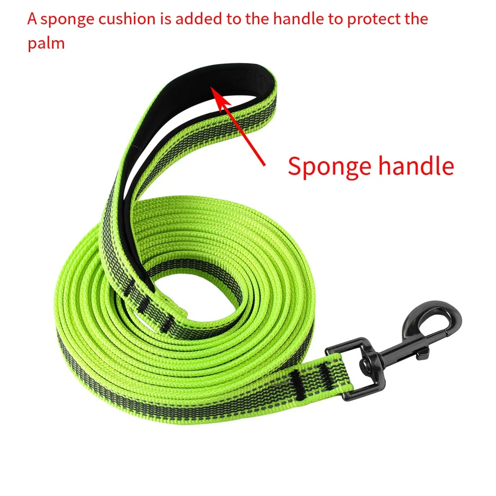 Long Dog Leash 15M 10M 5M 3M 2M Big Large Pet Training Lead Rope 2 3 5 Meters Reflective Non Slip Black Line Accessories