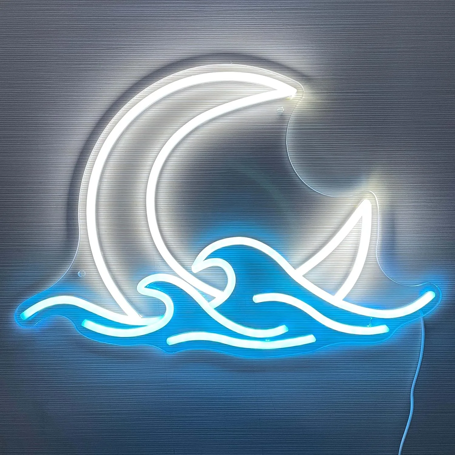 Sunrise Sunset Neon Sign Moon over Sea Neon Light Twilight Wave LED Wall Signs for Room Decor Anime Neon Acrylic Moon Sign Gifts