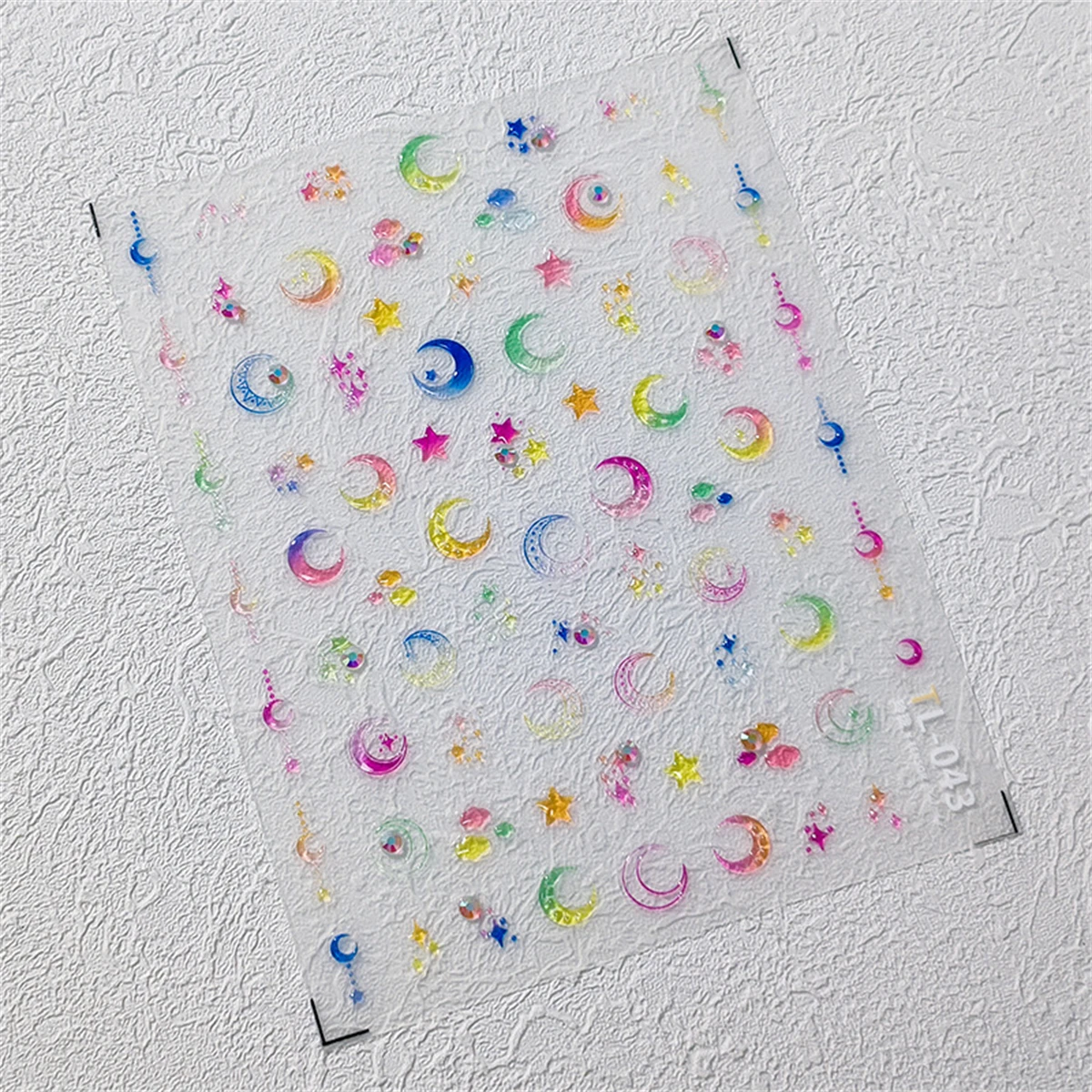 1 stücke 5d bunte Gelee Stern Mond Nagel Aufkleber kawaii Gradient japanischen Kleber Schieber egler Nail Art Dekorationen Aufkleber liefert DIY
