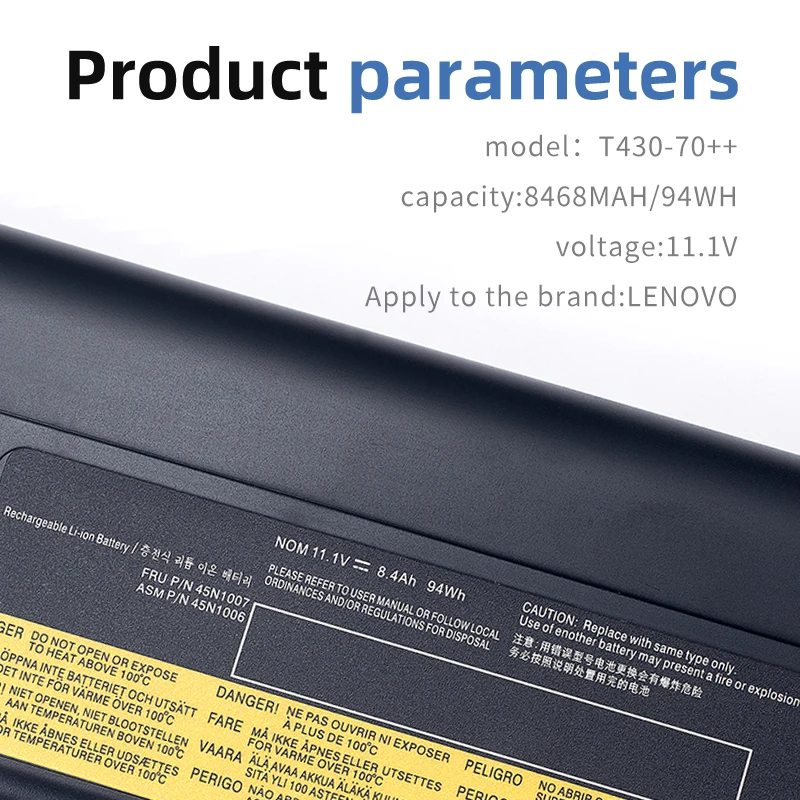 Imagem -05 - Lenovo-thinkpad Bateria do Portátil T420i T420 T430 T530 W510 W520 L430 L530 W530 W530i E420 45n1007 45n1011 11.1v 94wh Novo