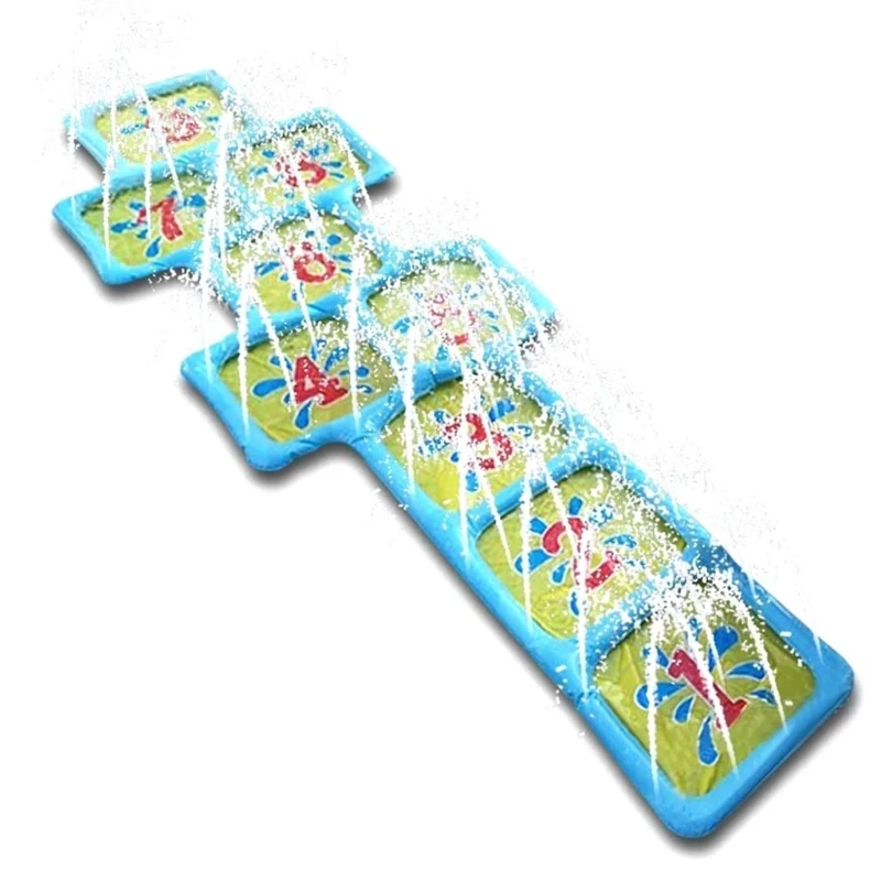 

Hopcotch Game Inflatable Pad Fountain wimming Pool Indoor prinkler Toddler Water Game for Play Center for Kid Pool Drop shipping