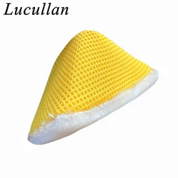 Lucullan esponja de cuña Ninja Scrub, 5x2,5x2 pulgadas, blanca/dorada, ideal para fregar cuero, plástico, Goma y vinilo