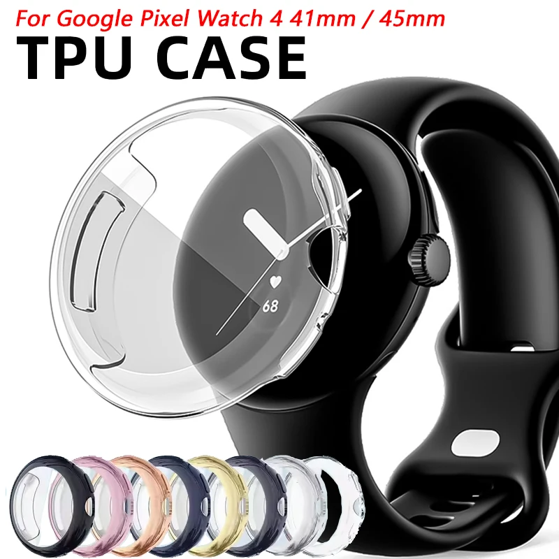 yZ[zGoogle Pixel Watch 4 41mm 45mm pP[X tJo[op[ \tg TPU یP[X Jo[ Google Watch4 ANZT[p
