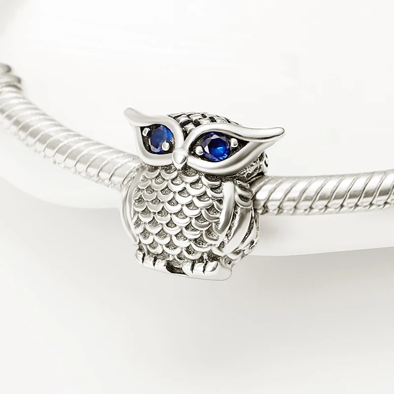 Hot Sell 925 Silver Plated Sparkling Blue Demon Eyes Fatima Hand Charms Beads Fit Pandora 925 Original Bracelets DIY Jewelry