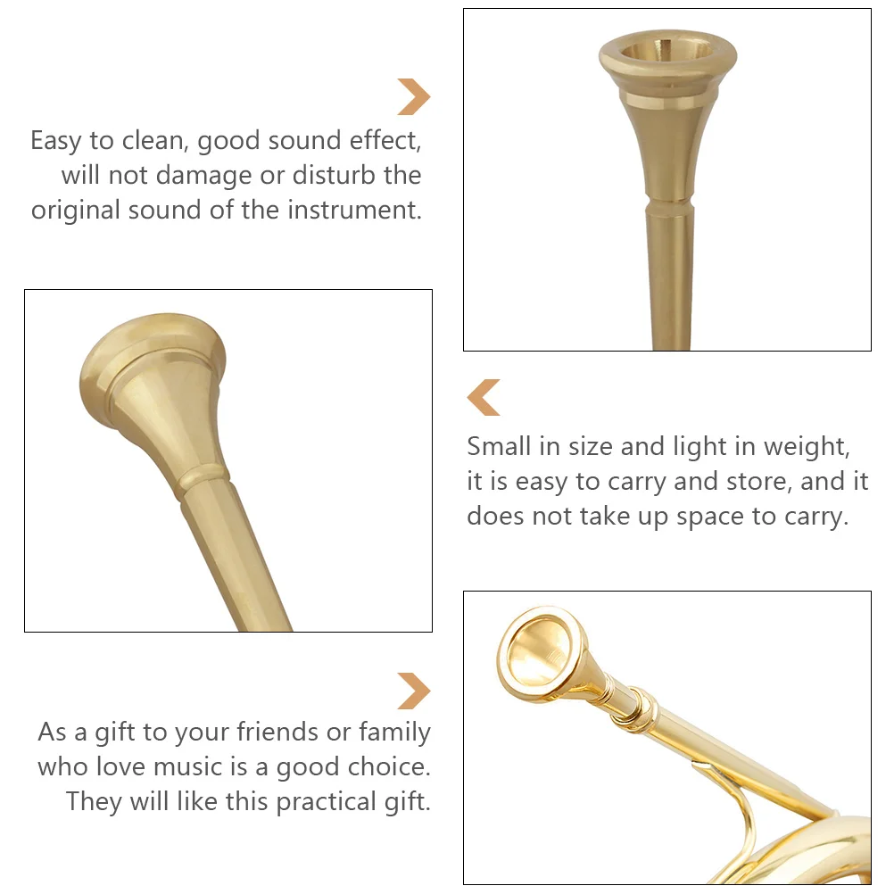 

Pure Copper Round Horn Mouth Professional Mouthpiece Brass Instrument Accessories Practical Accessory French Decoration