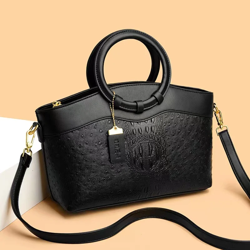 

High Quality Leather Women Handbag Brand Designer Crocodile Messenger Bags for Lady Shoulder Bags Female Big Totes Office Bag E3