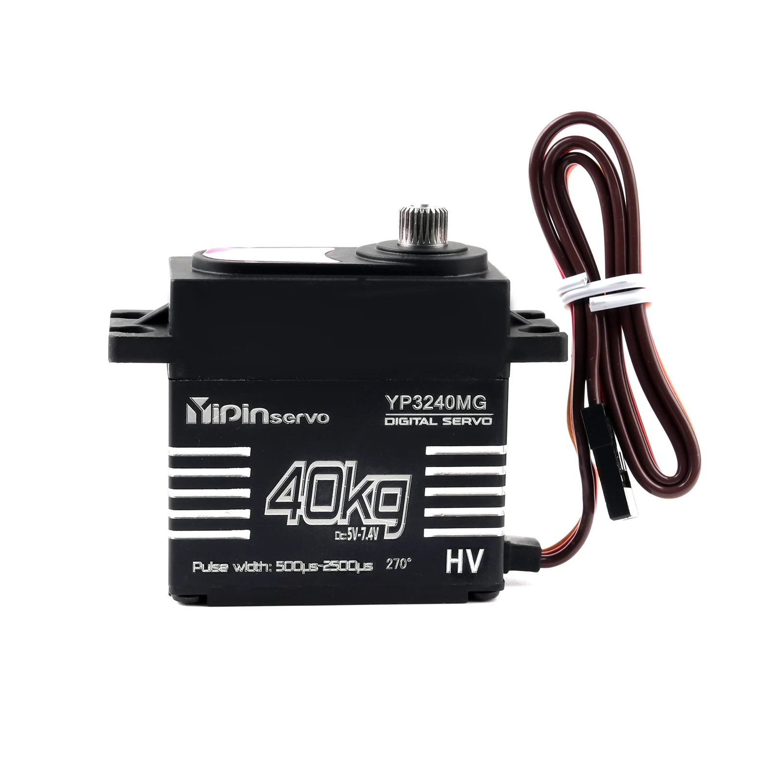 2 stks/set 40 kg digitale servomotor 180 ° /270 °   Hoekgestuurde metalen tandwielservo's met hoog koppel voor RC Crawler Car Robot Model