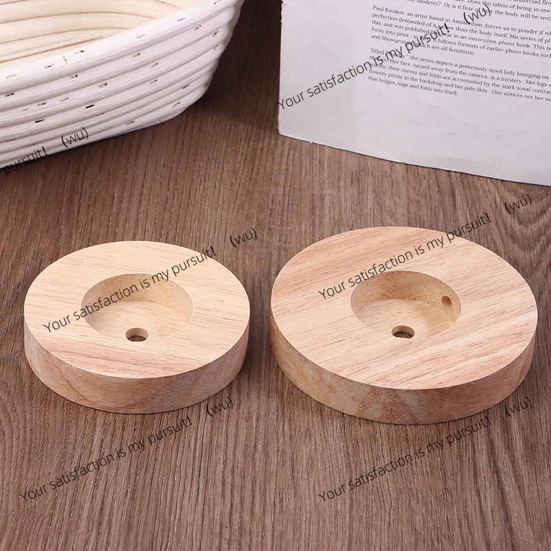1Pc round solid wood display lamp base 10/12/15 CM parts bracket, suitable for DIY desk lamp base