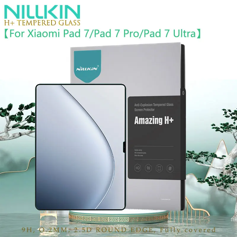 For Xiaomi Pad 7/7 Pro/7 Ultra, NILLKIN H+ Anti-Explosion 9H Glass, 0.2mm Ultra Thin, Anti-Glare & UV Protection, Full Set Kit