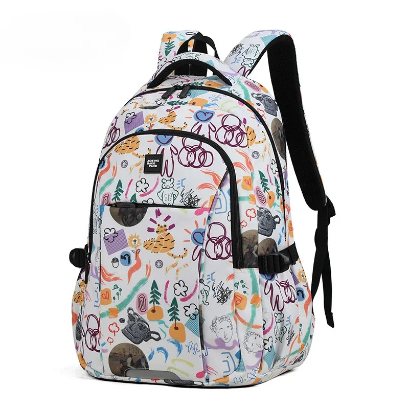 Fashion Printing Shoulders Backpack for Women Large Capacity Waterproof Travel Backpack Teen Students Schoolbag Laptop Backpacks