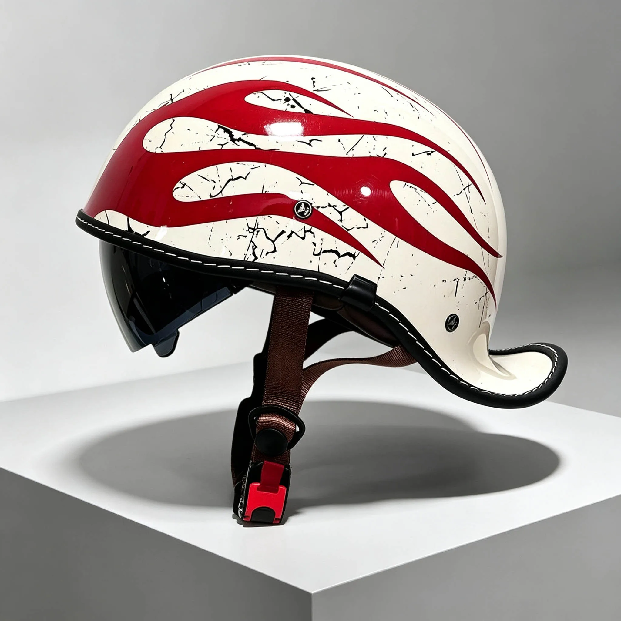 American retro-style half-face helmet, suitable for all seasons, lightweight motorcycle helmet for men and women, safe helmet fo