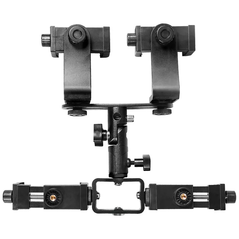 Mobile live streaming multi camera head four camera clip shooting artifact with four four fixed clips